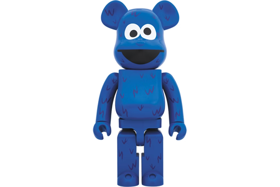 Bearbrick x Sesame Street Cookie Monster 1000% Blue