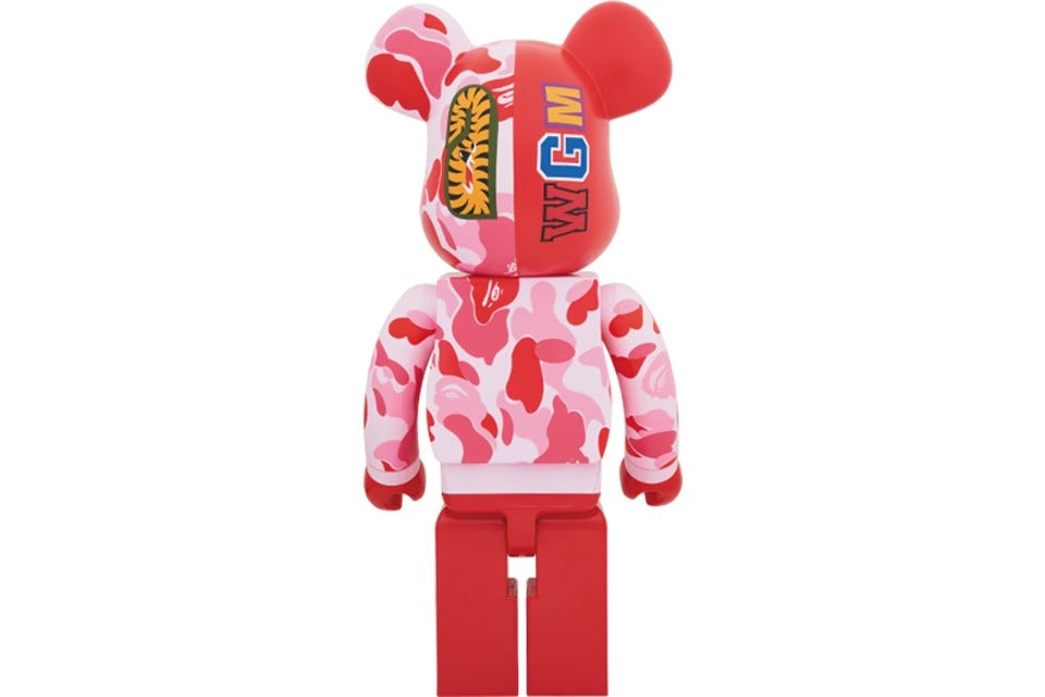 Bearbrick x Bape Camo Shark 2018 Version 1000% Pink
