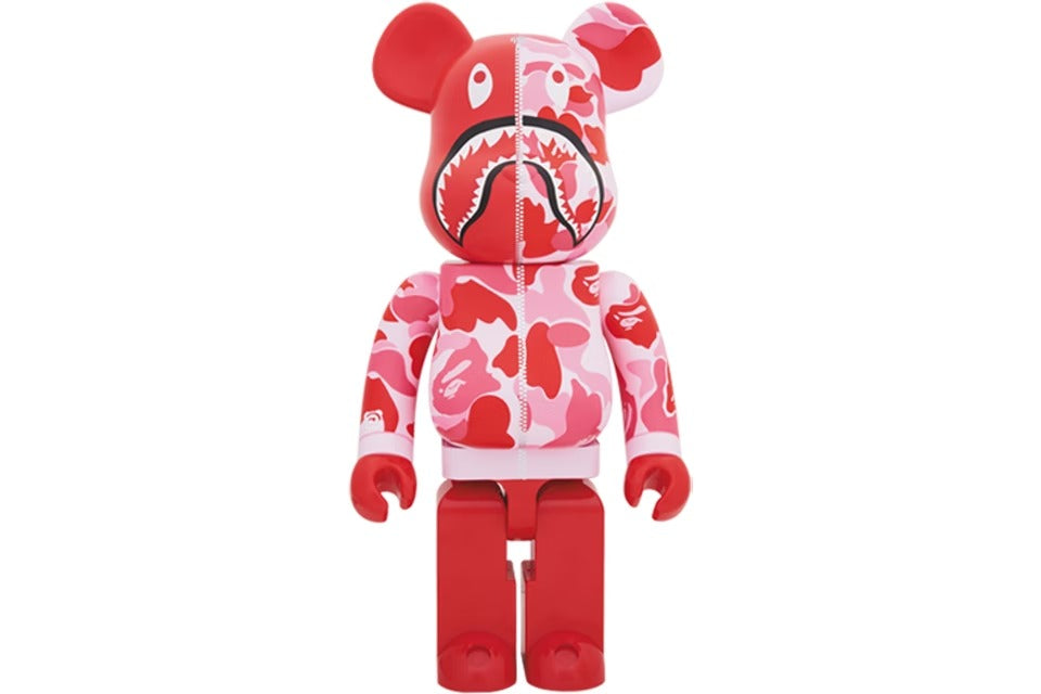 Bearbrick x Bape Camo Shark 2018 Version 1000% Pink