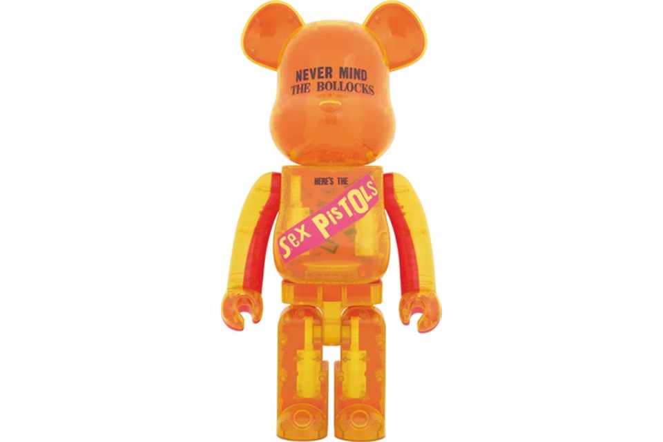 Bearbrick x Sex Pistols Clear Version 1000% Orange
