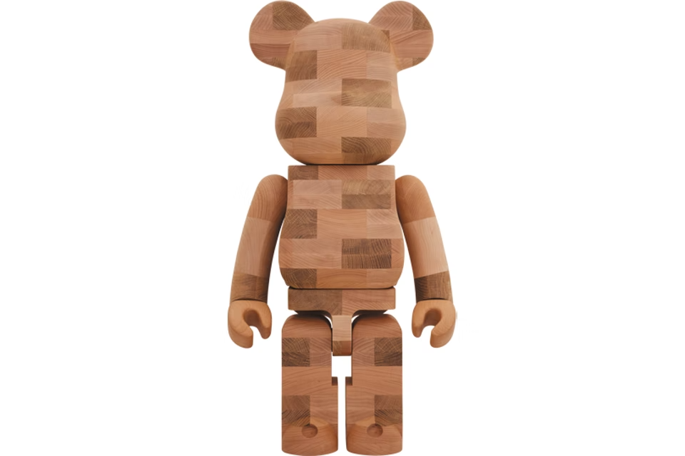 Bearbrick Karimoku Brick Style Tiles 1000% Wood