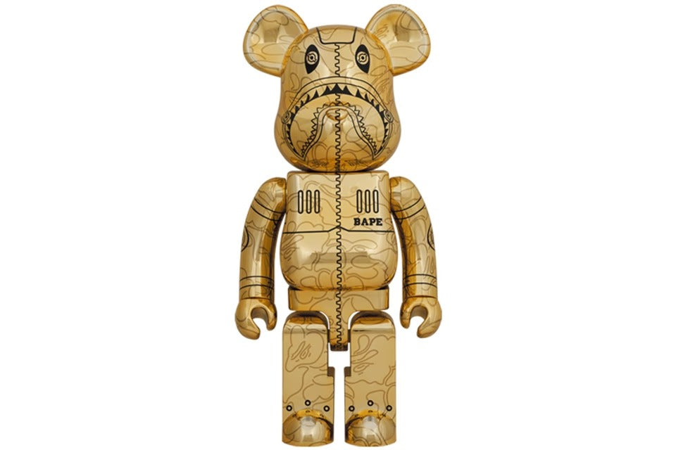 Bearbrick x BAPE x Hajime Sorayama Camo Shark 1000%