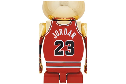 Bearbrick Michael Jordan 1985 Rookie Jersey 1000% Gold Chrome