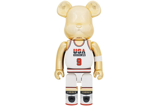 Bearbrick Michael Jordan 1992 Team USA (Dream Team) 1000% Gold Chrome