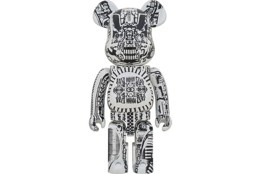 Bearbrick HR GIGER 1000% White Chrome