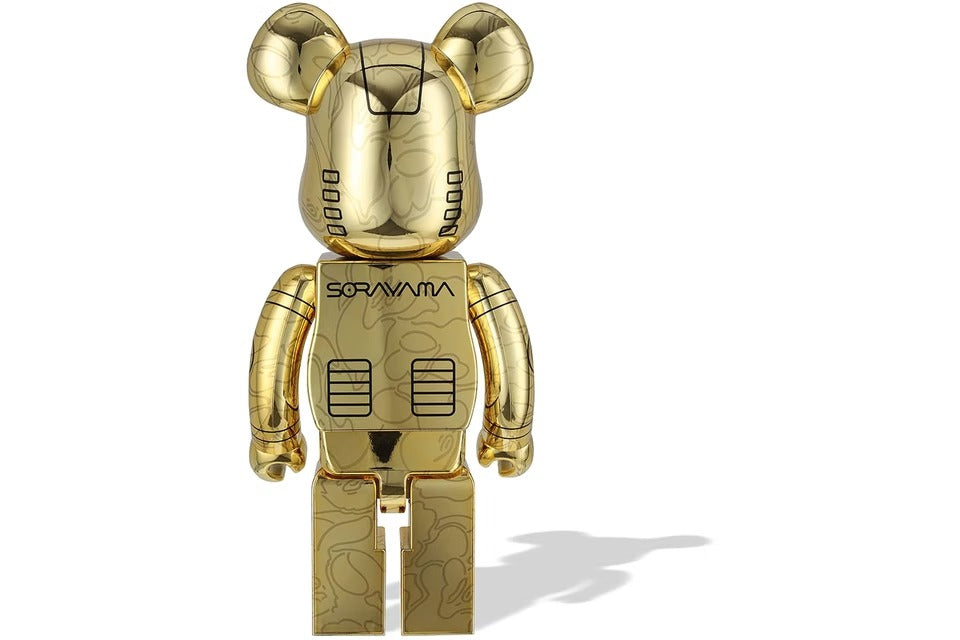 Bearbrick x BAPE x Hajime Sorayama Baby Milo 1000% Gold