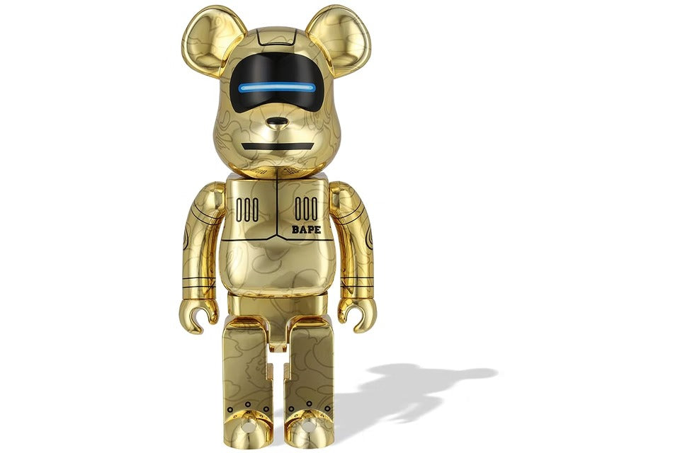 Bearbrick x BAPE x Hajime Sorayama Baby Milo 1000% Gold