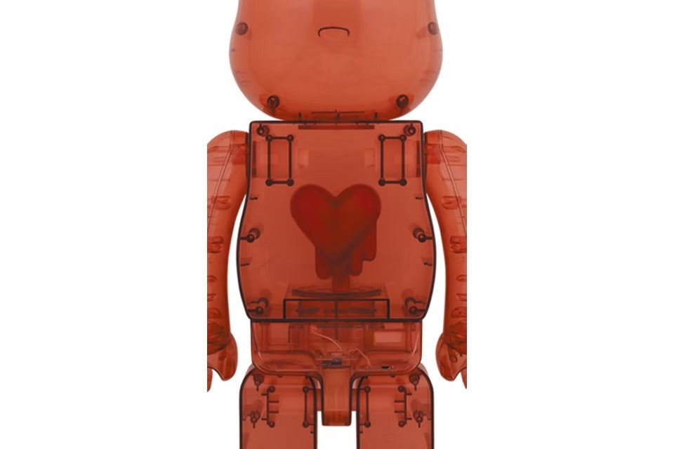 Bearbrick Emotionally Unavailable Clear Red Heart 1000%