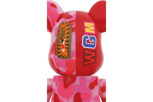 Bearbrick x BAPE ABC Camo Shark 1000% Clear Red