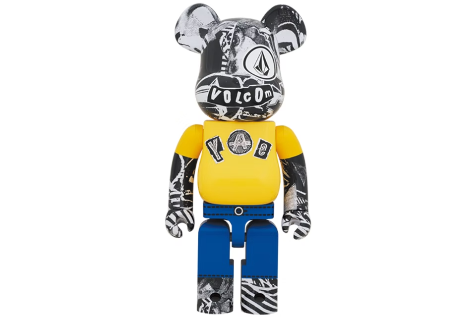 Bearbrick x Volcom 30th Anniversary 1000% Yellow/Blue