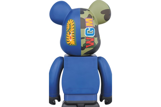 Bearbrick x Bape Camo Shark 1000% Blue