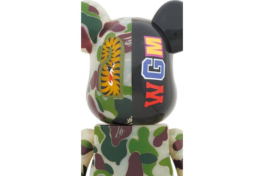 Bearbrick x BAPE ABC Camo Shark 1000% Clear Green