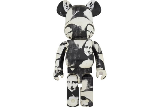 Bearbrick Andy Warhol "Double Mona Lisa" 1000% White/Black