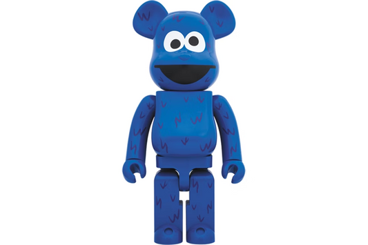 Bearbrick x Sesame Street Cookie Monster 1000% Blue