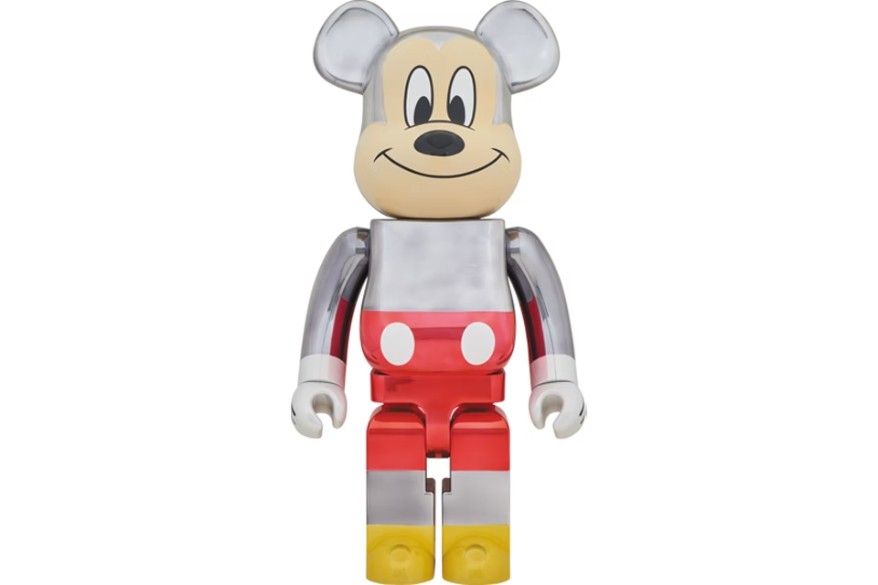 Bearbrick x Fragment Mickey Mouse Color Version 1000% Silver