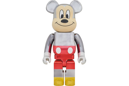 Bearbrick x Fragment Mickey Mouse Color Version 1000% Silver