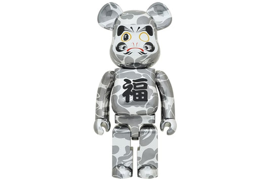 Bearbrick x BAPE Daruma 1000% Silver Plated