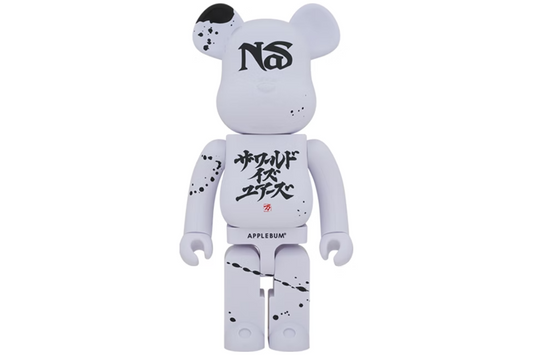 Bearbrick x Nas x APPLEBUM 1000% White