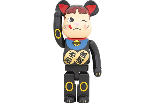 Bearbrick Beckoning Cat Peko Chan Black 1000% Black