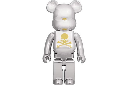 Bearbrick x Mastermind Japan Chrome 1000% Silver