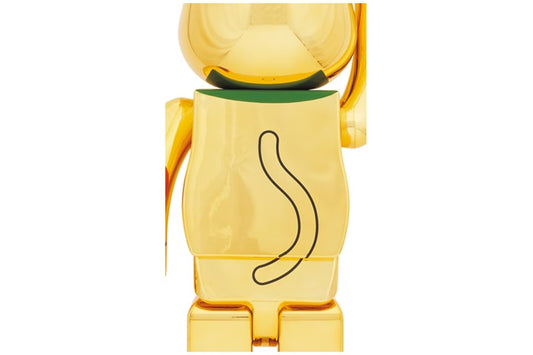 Bearbrick Maneki Neko Fukuiri 1000% Gold Plated