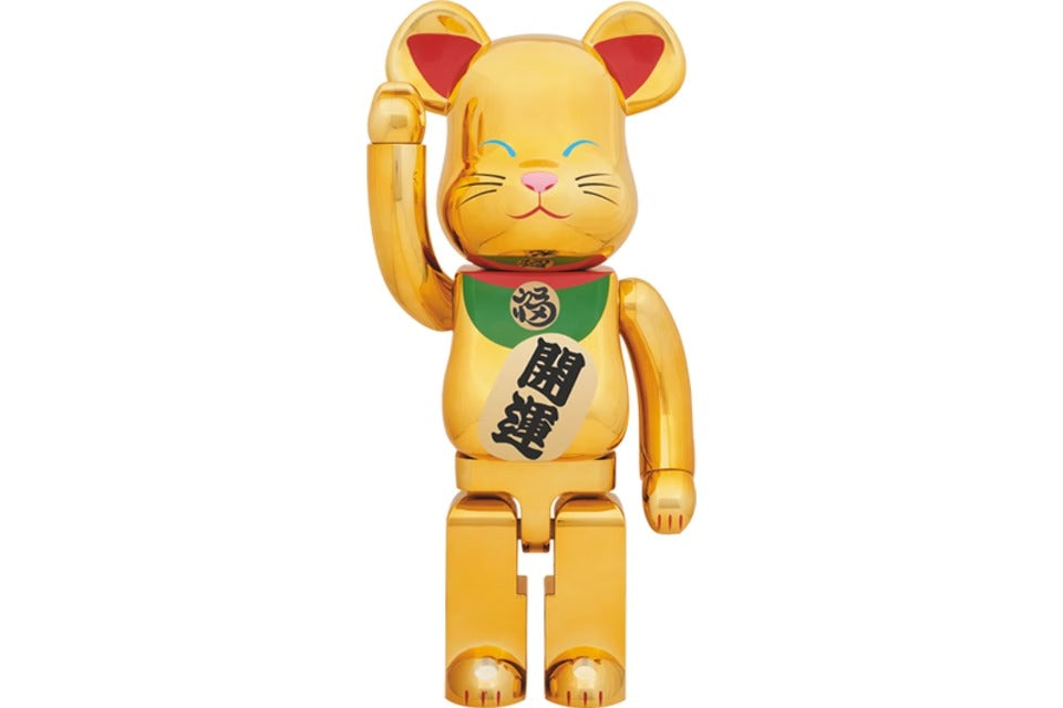 Bearbrick Beckoning Cat 1000% Gold