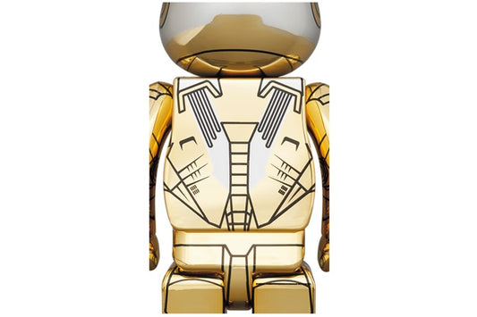 Bearbrick x Hajime Sorayama x Marvel Iron Man Reverse 1000% Gold/Silver