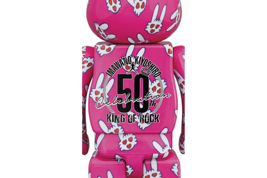 Bearbrick Hitohata Rabbit (Kiyoshiro Imawano 50th Celebration) 1000% Pink