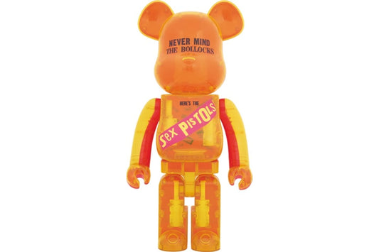 Bearbrick x Sex Pistols Clear Version 1000% Orange