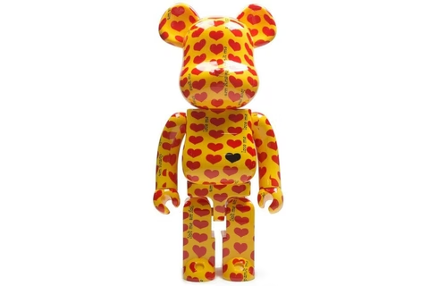 Bearbrick Medicom X Japan Hide Yellow Heart 1000% Yellow