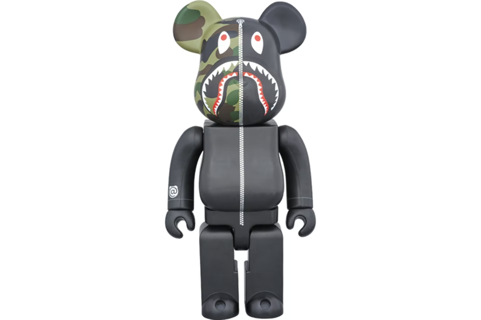 Bearbrick x Bape 1st Camo Shark 1000% Black