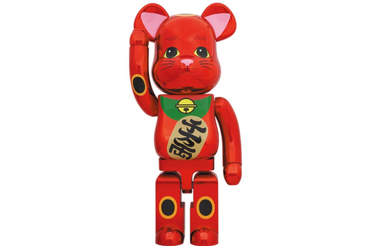 Bearbrick Maneki Neko Plum Gold Plated 1000%