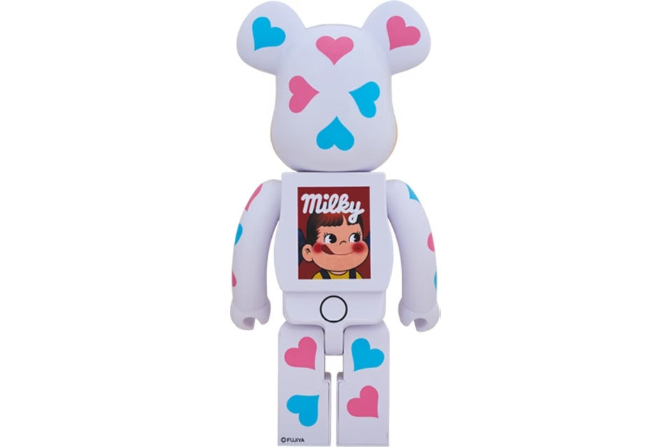 Bearbrick Peko-Chan Heart Costumer 1000% White