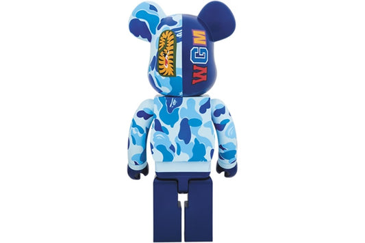 Bearbrick x Bape Camo Shark 2018 Version 1000% Blue