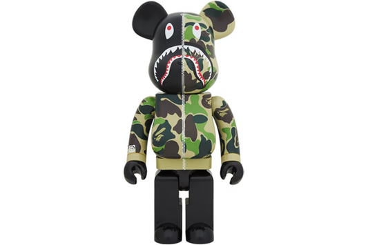 Bearbrick x Bape Camo Shark 2018 Version 1000% Green