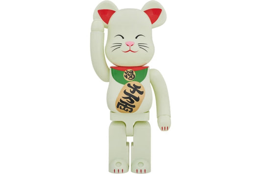 Bearbrick Beckoning Cat Luminous 1000% White