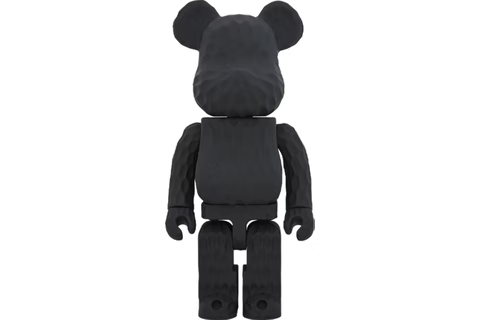 Bearbrick Fragment x Karimoku Carved Wooden 1000% Black