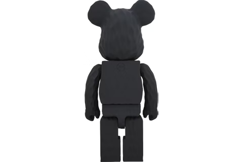 Bearbrick Fragment x Karimoku Carved Wooden 1000% Black