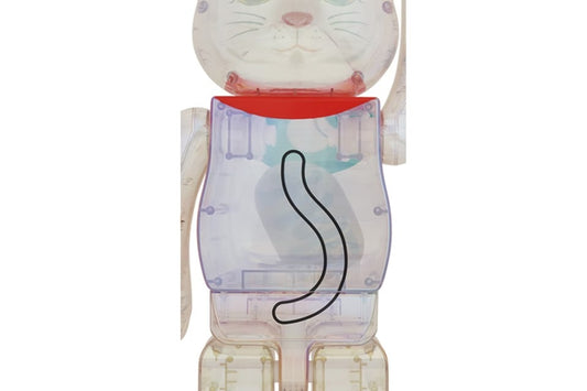 Bearbrick Maneki Neko 1000% Transparent Plating