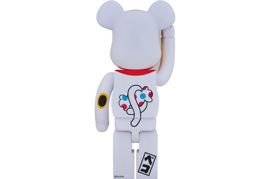 Bearbrick Peko-Chan Beckoning Cat 1000% White