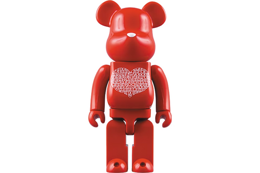 Bearbrick International Love Heart 1000% Red