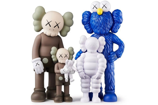 KAWS Family Vinyl Figures Brown/Blue/White