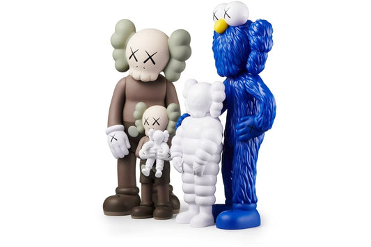 KAWS Family Vinyl Figures Brown/Blue/White