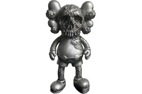 KAWS Pushead Companion Vinyl Figure Silver