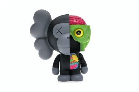 KAWS Bape Dissected Baby Milo Vinyl Figure Black