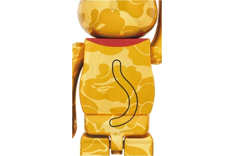 Bearbrick x BAPE Maneki Neko 1000% Gold Plated