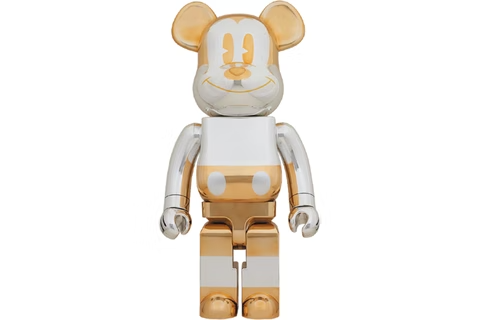 Bearbrick x Sorayama Future Mickey 1000% Silver/Gold