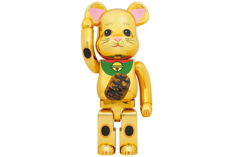 Bearbrick Maneki Neko Gold-plated (Light-Up) 1000%