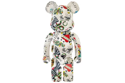 Bearbrick Ed Hardy 1000% White