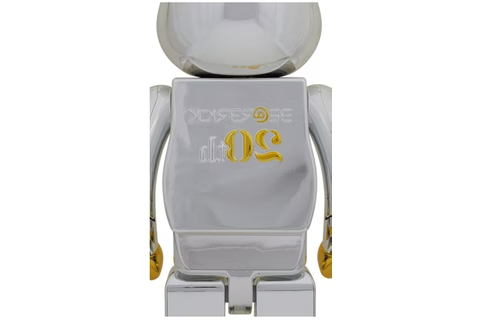 Bearbrick 20th Anniversary 1000% Gold & Silver Chrome Ver.